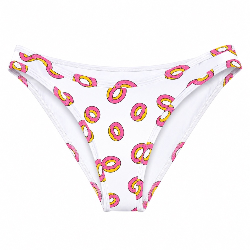 Odd Future Donuts NWT High Leg Hipster Bikini Bottoms Medium Swim beach vacation